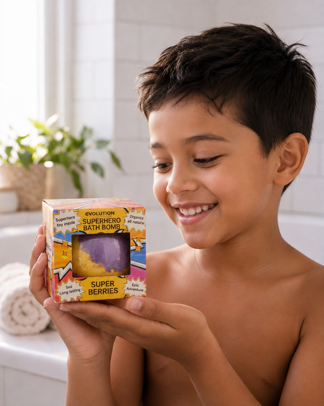 1pc Epic Superhero Bath Bomb - Red