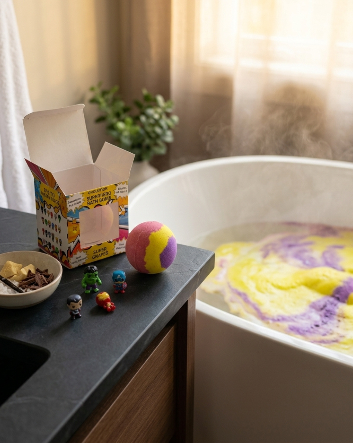 1pc Epic Superhero Bath Bomb - Red