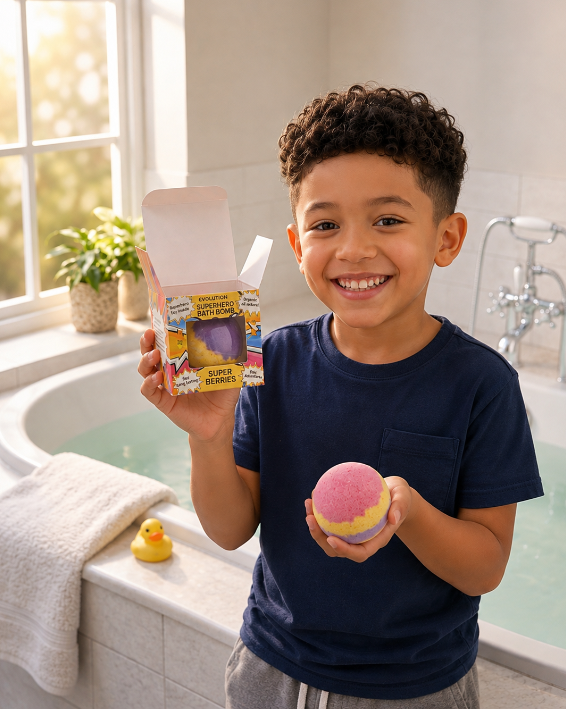 1pc Epic Superhero Bath Bomb - Red