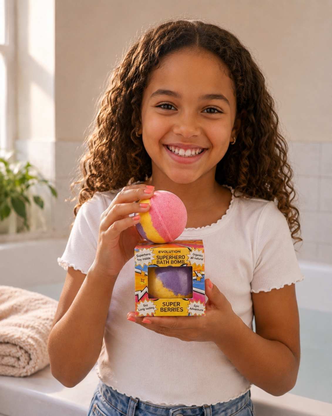 1pc Epic Superhero Bath Bomb - Red