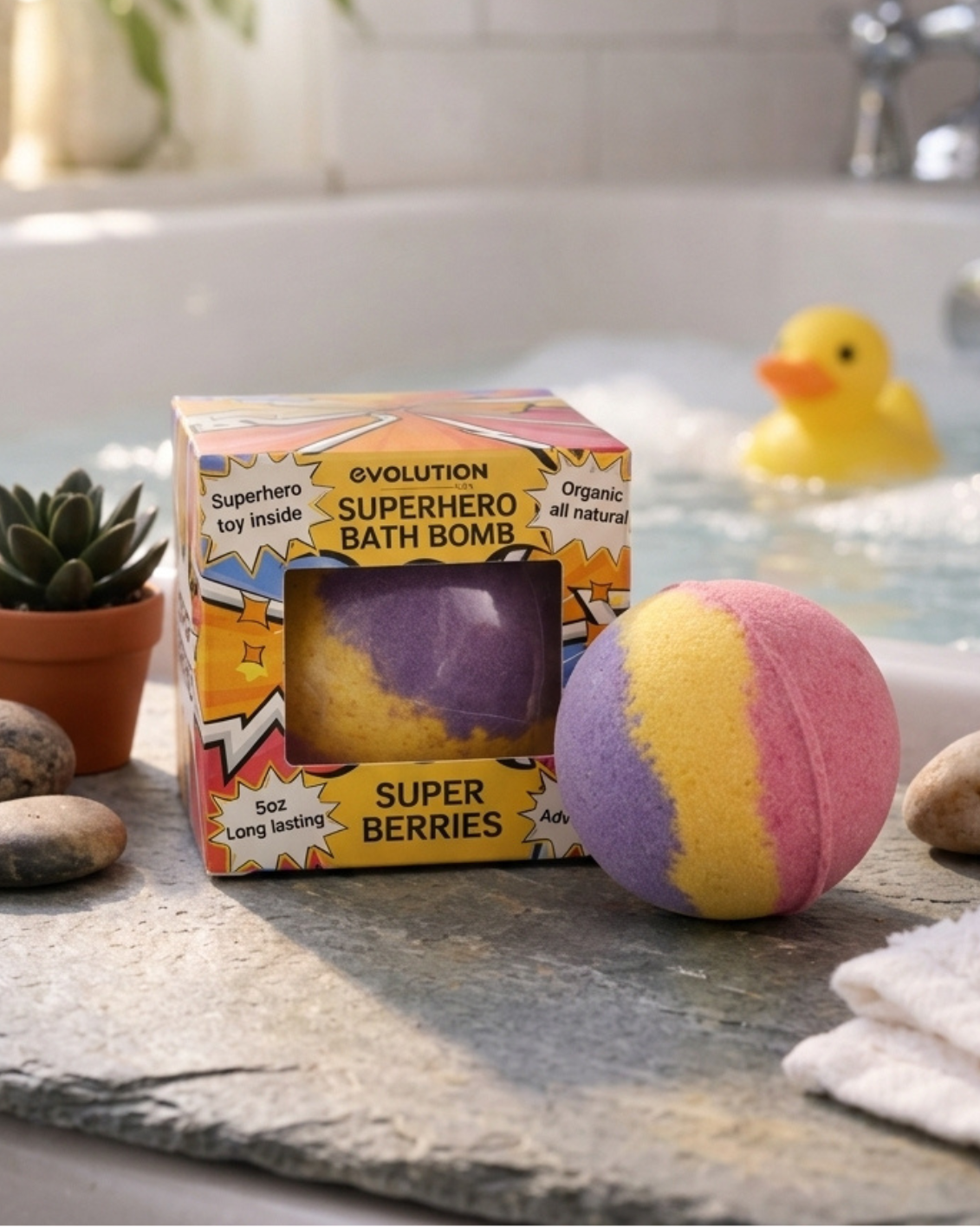 1pc Epic Superhero Bath Bomb - Red