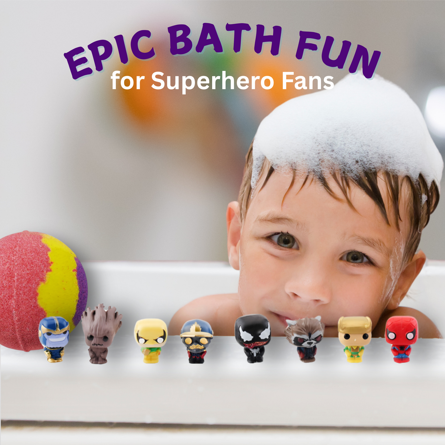 6pc & 1pc Epic Superhero Bundle - black