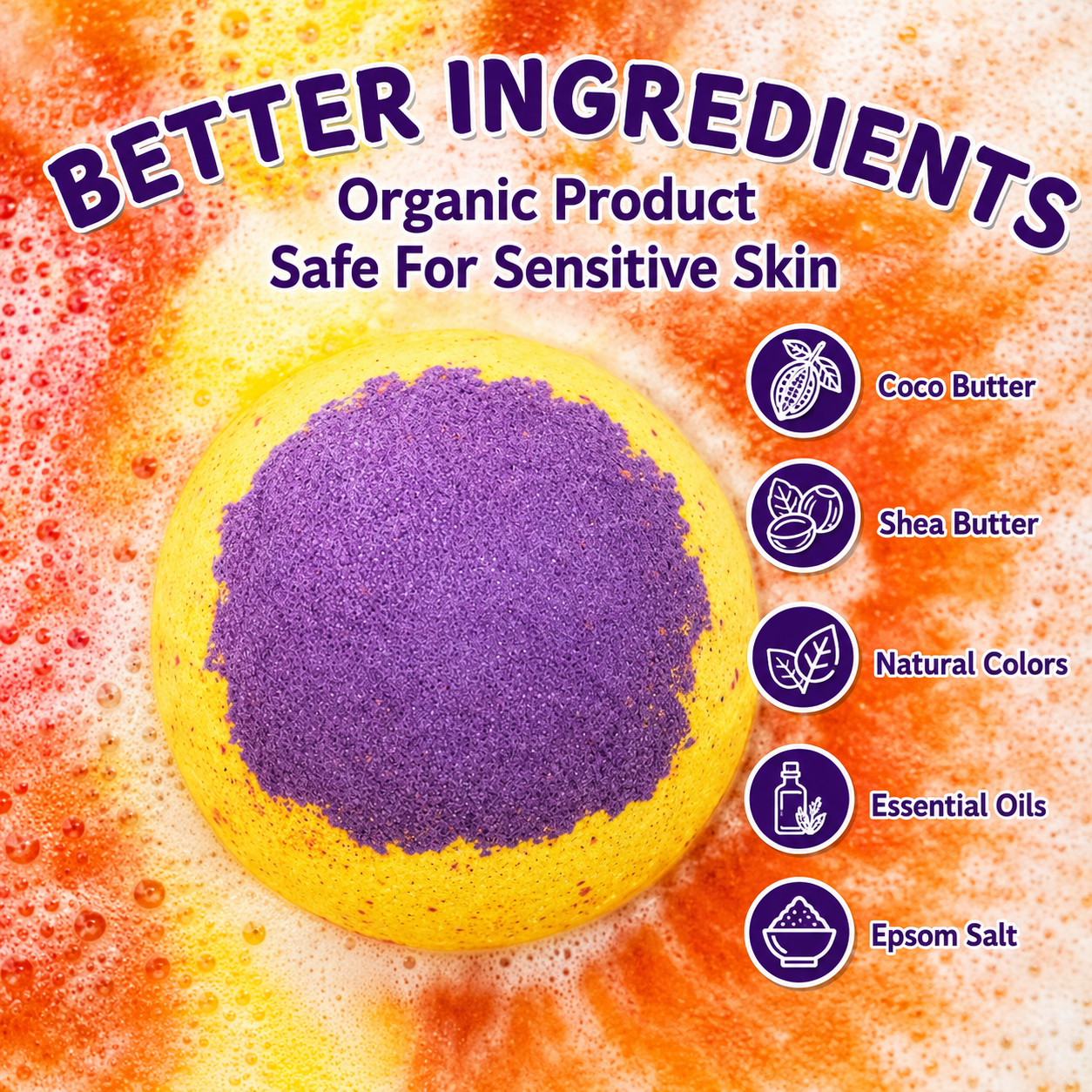 1pc Epic Superhero Bath Bomb - Red