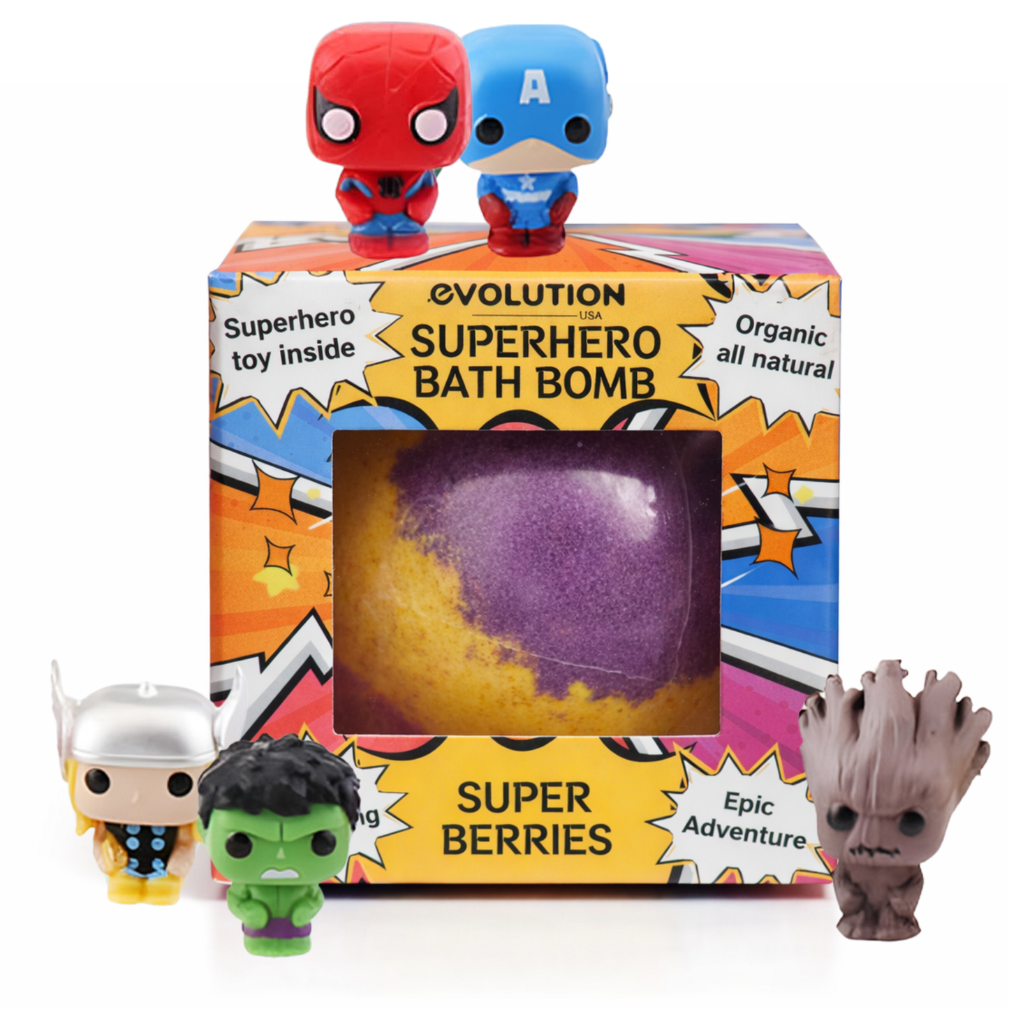 1 Space & 2 Superhero Single Bath Bombs Bundle