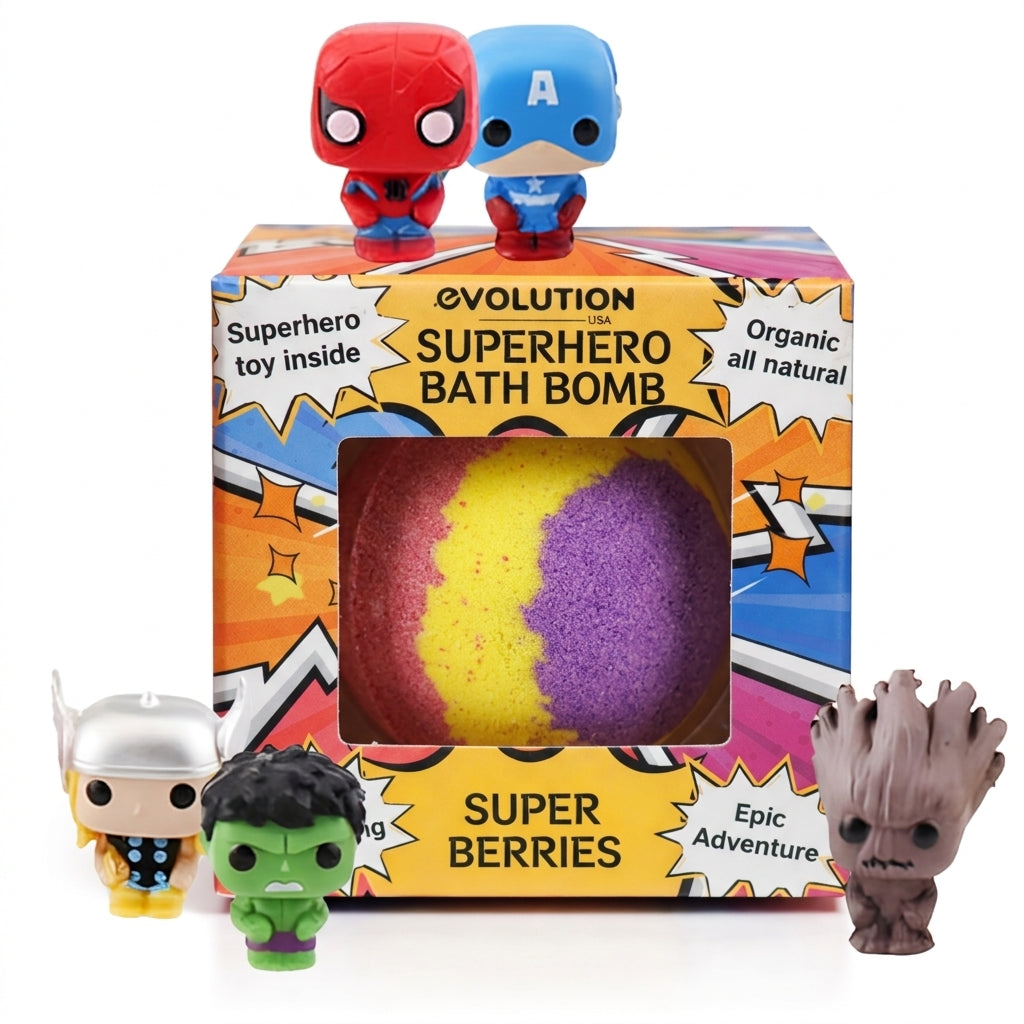 1pc Epic Superhero Bath Bomb - Red