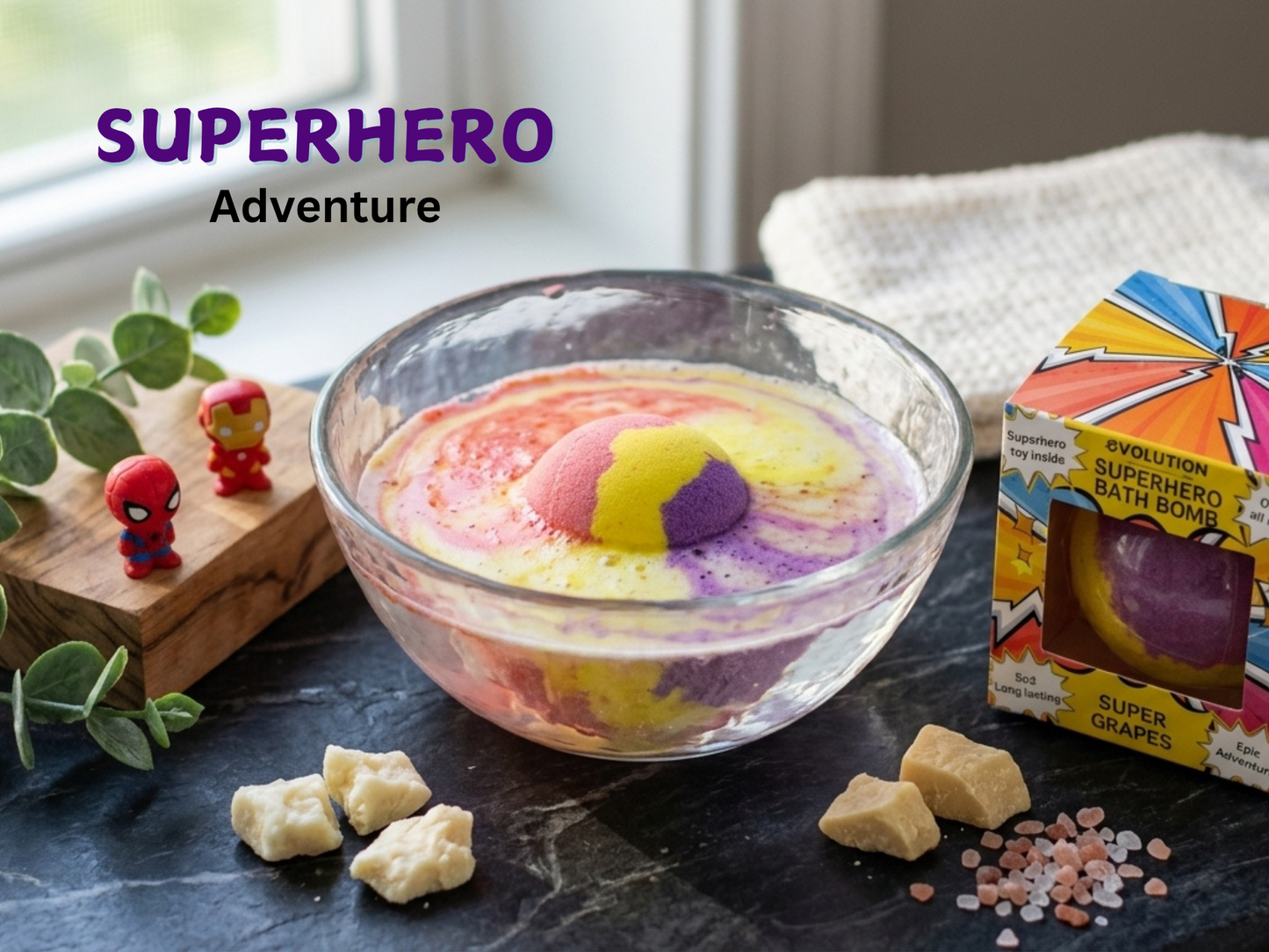 1pc Epic Superhero Bath Bomb - Red
