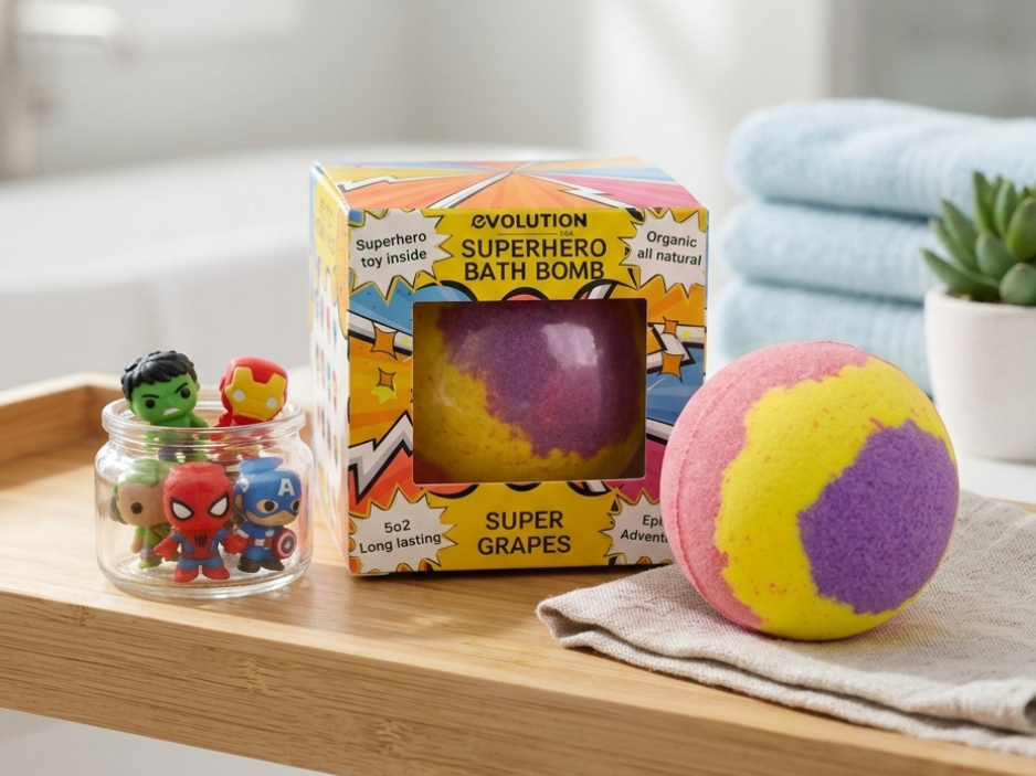 1pc Epic Superhero Bath Bomb - Red