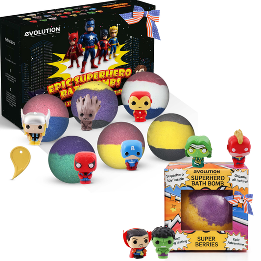 6pc & 1pc Epic Superhero Bundle - black