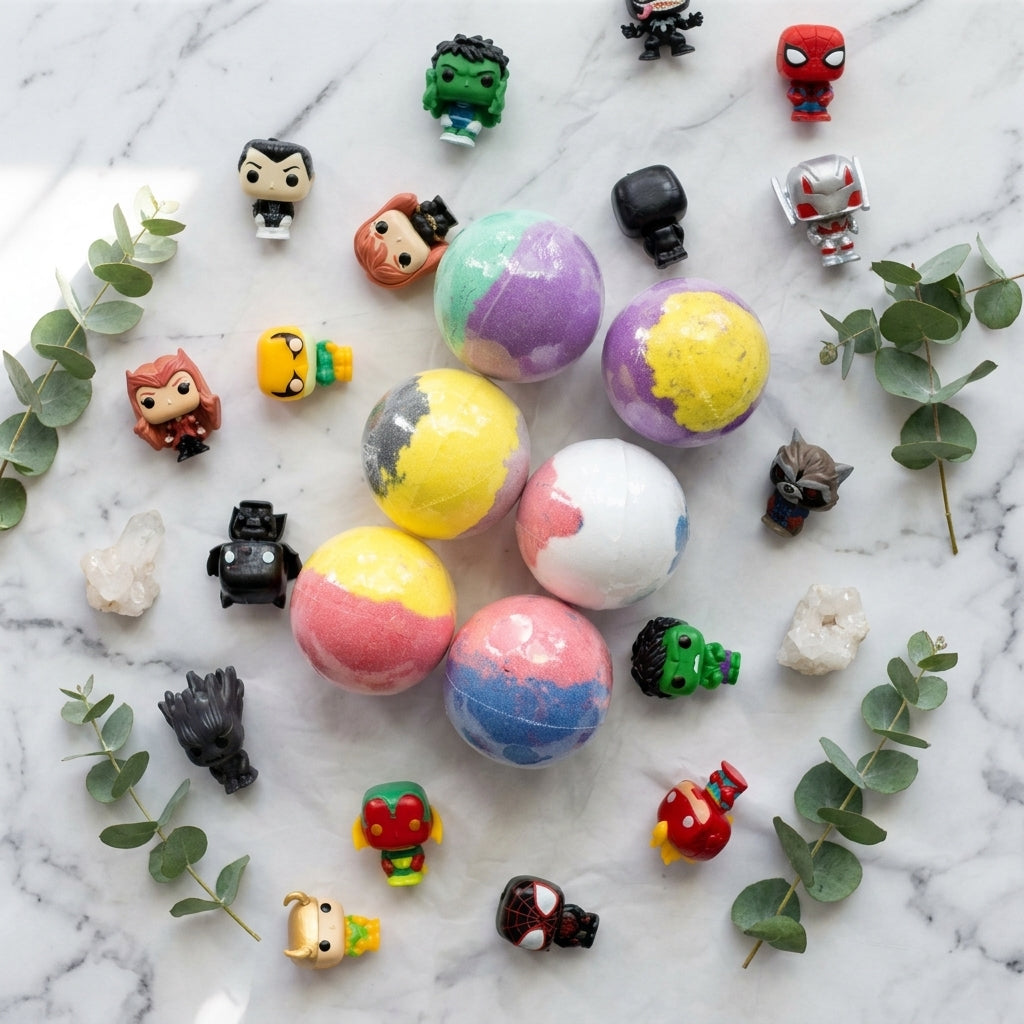6pc Epic Superhero Bath Bombs - Black