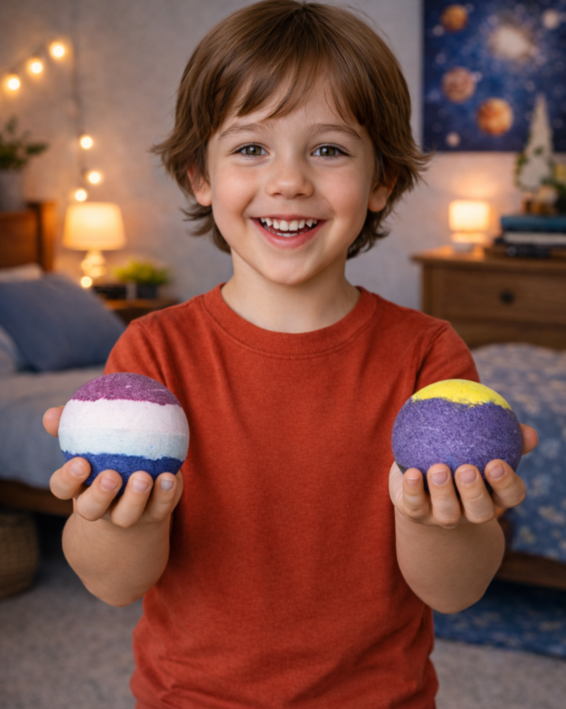 EvolutionUSA 6pc Epic Superhero Bath Bombs for Kids