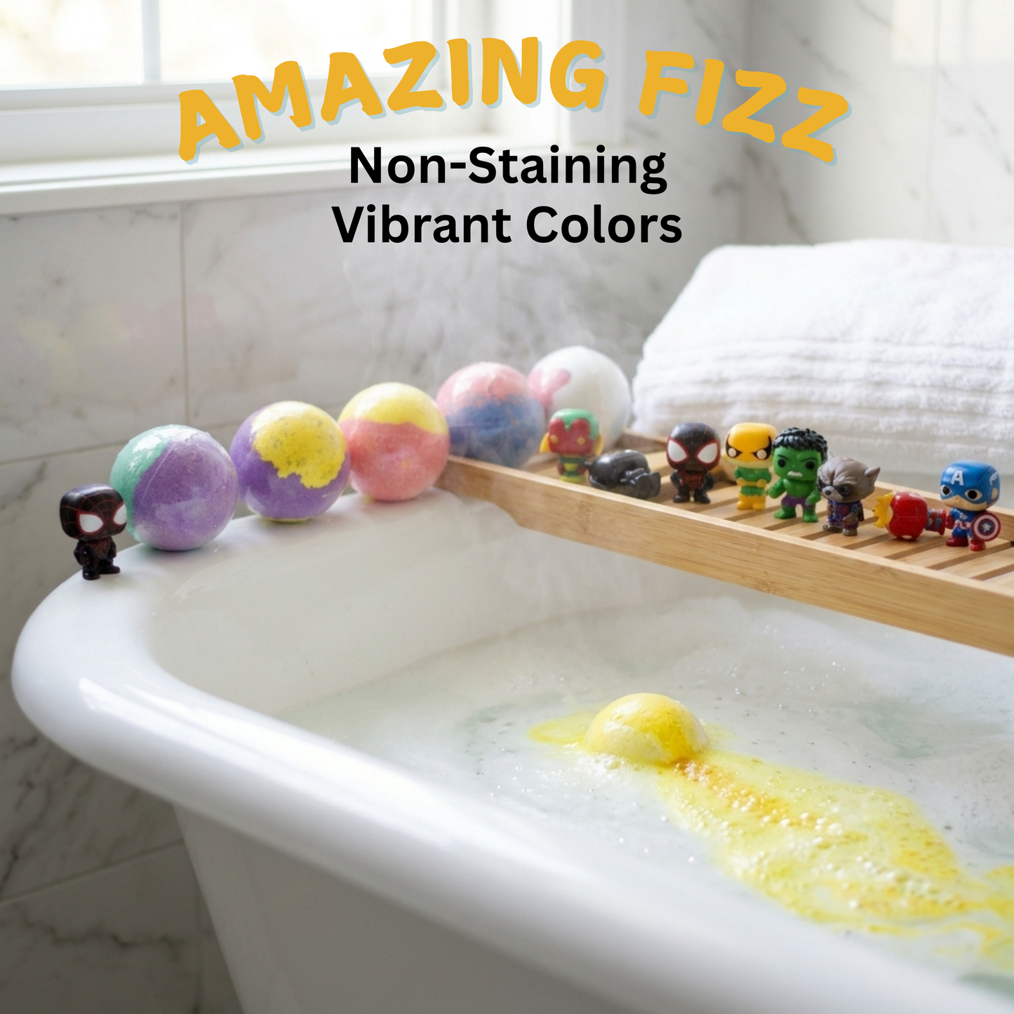 6pc Epic Superhero Bath Bombs - Black