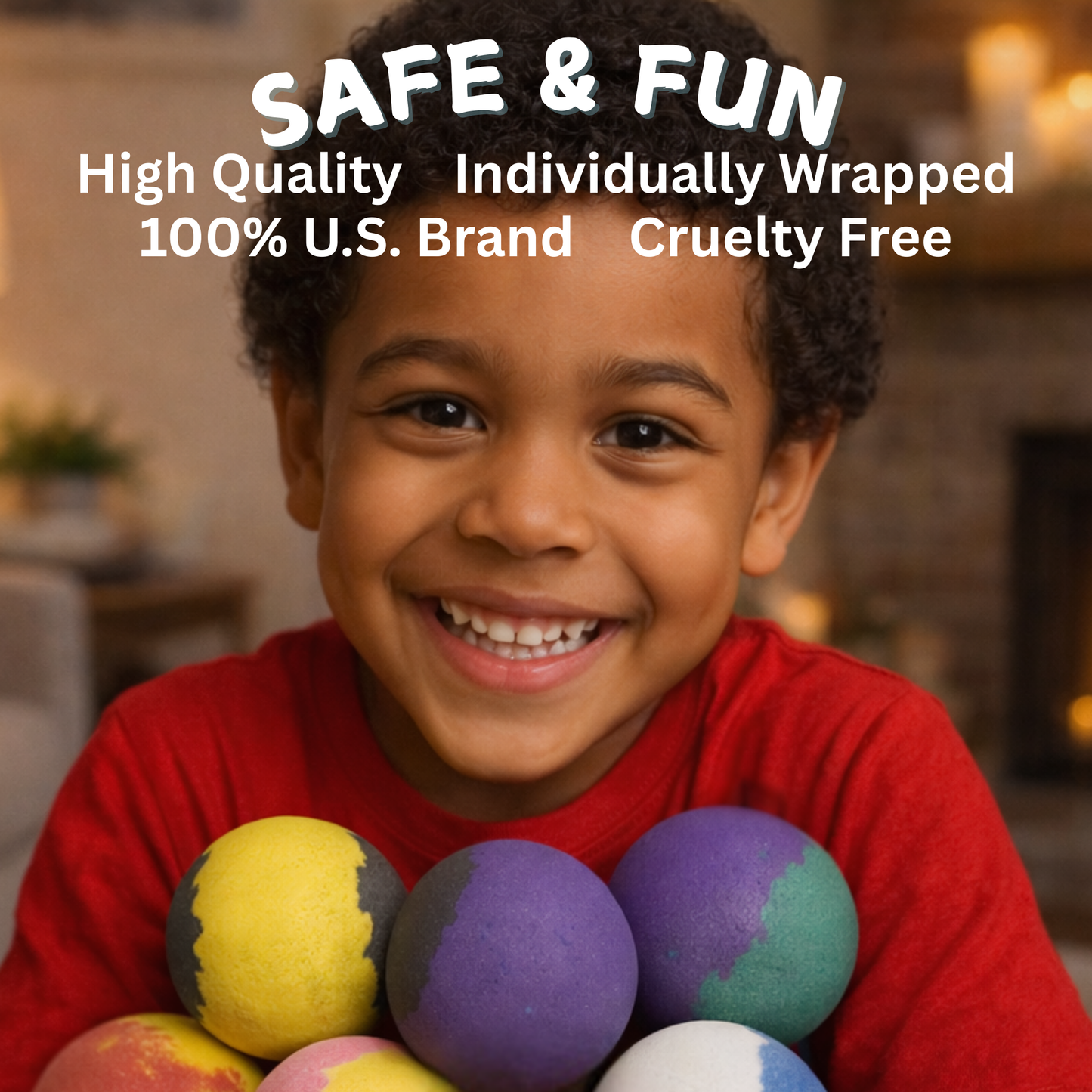 EvolutionUSA 6pc Epic Superhero Bath Bombs for Kids