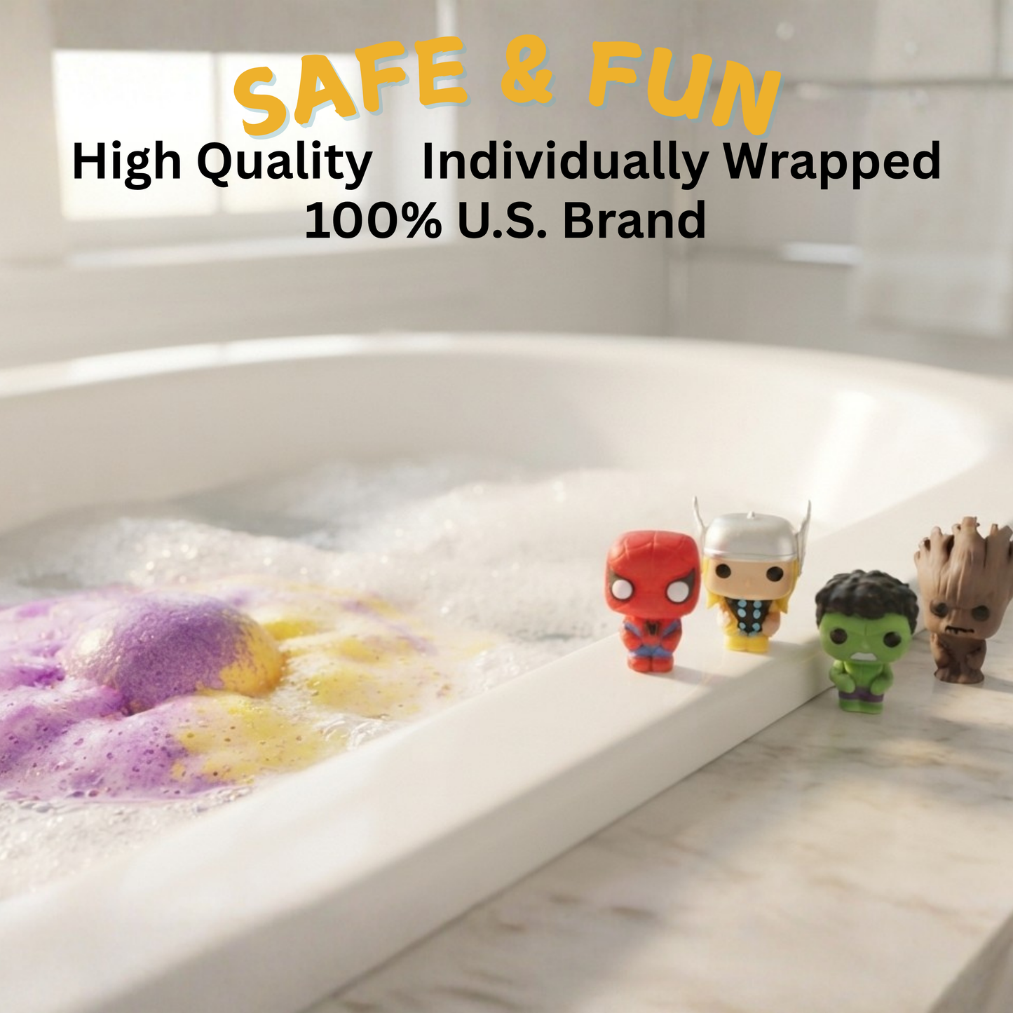 6pc Epic Superhero Bath Bombs - Black