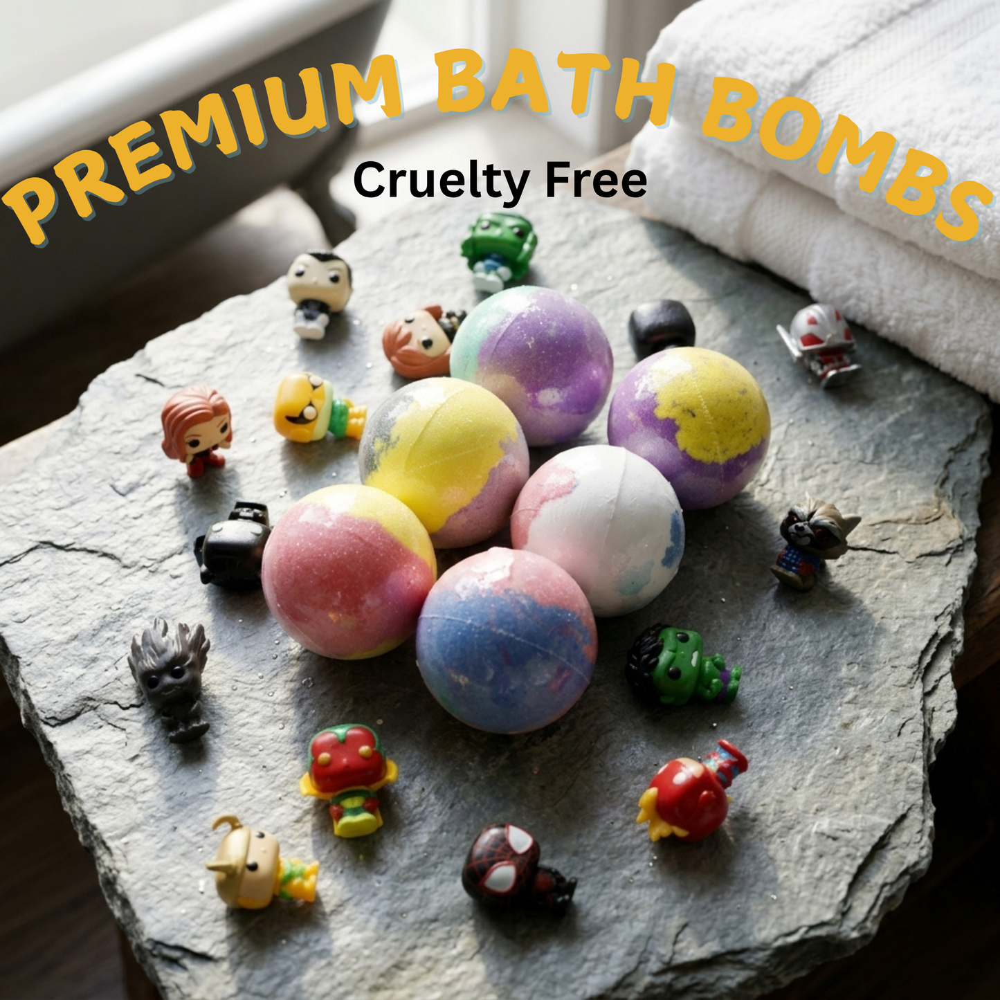 6pc Epic Superhero Bath Bombs - Black