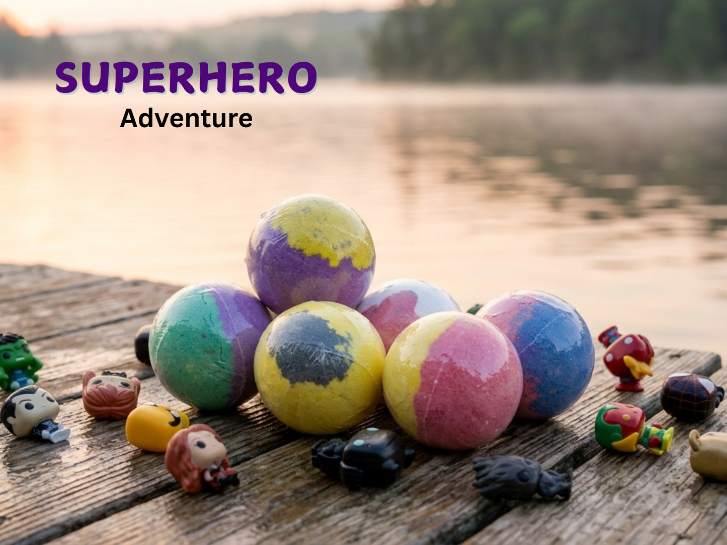 6pc Epic Superhero Bath Bombs - Black