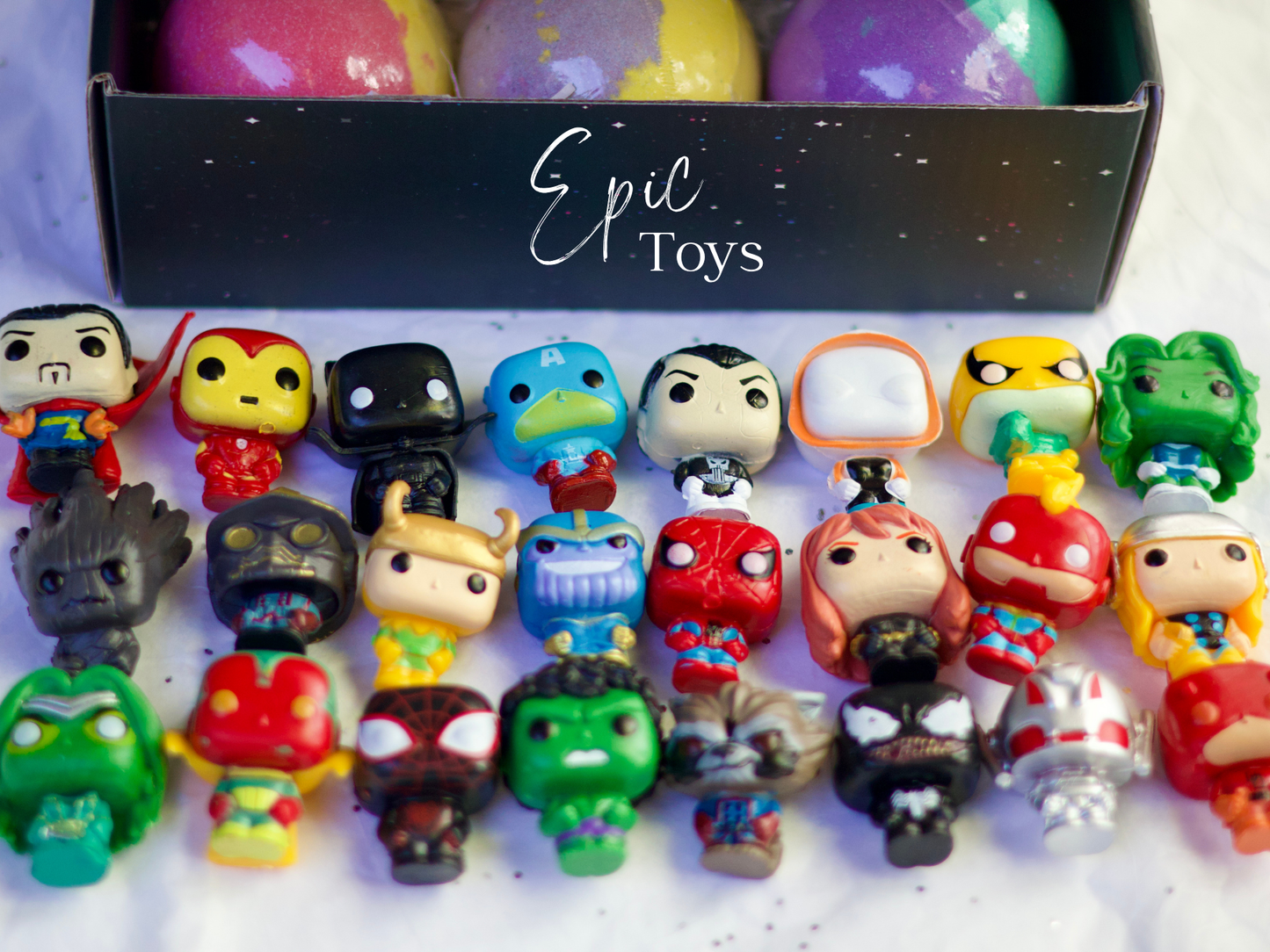EvolutionUSA 6pc Epic Superhero Bath Bombs for Kids