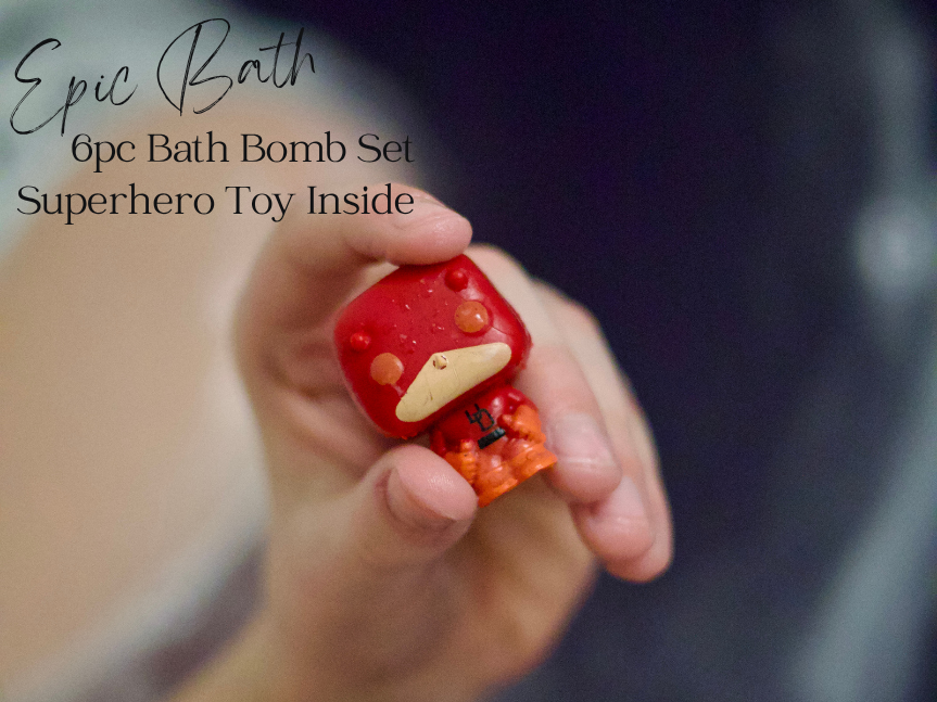 EvolutionUSA 6pc Epic Superhero Bath Bombs for Kids