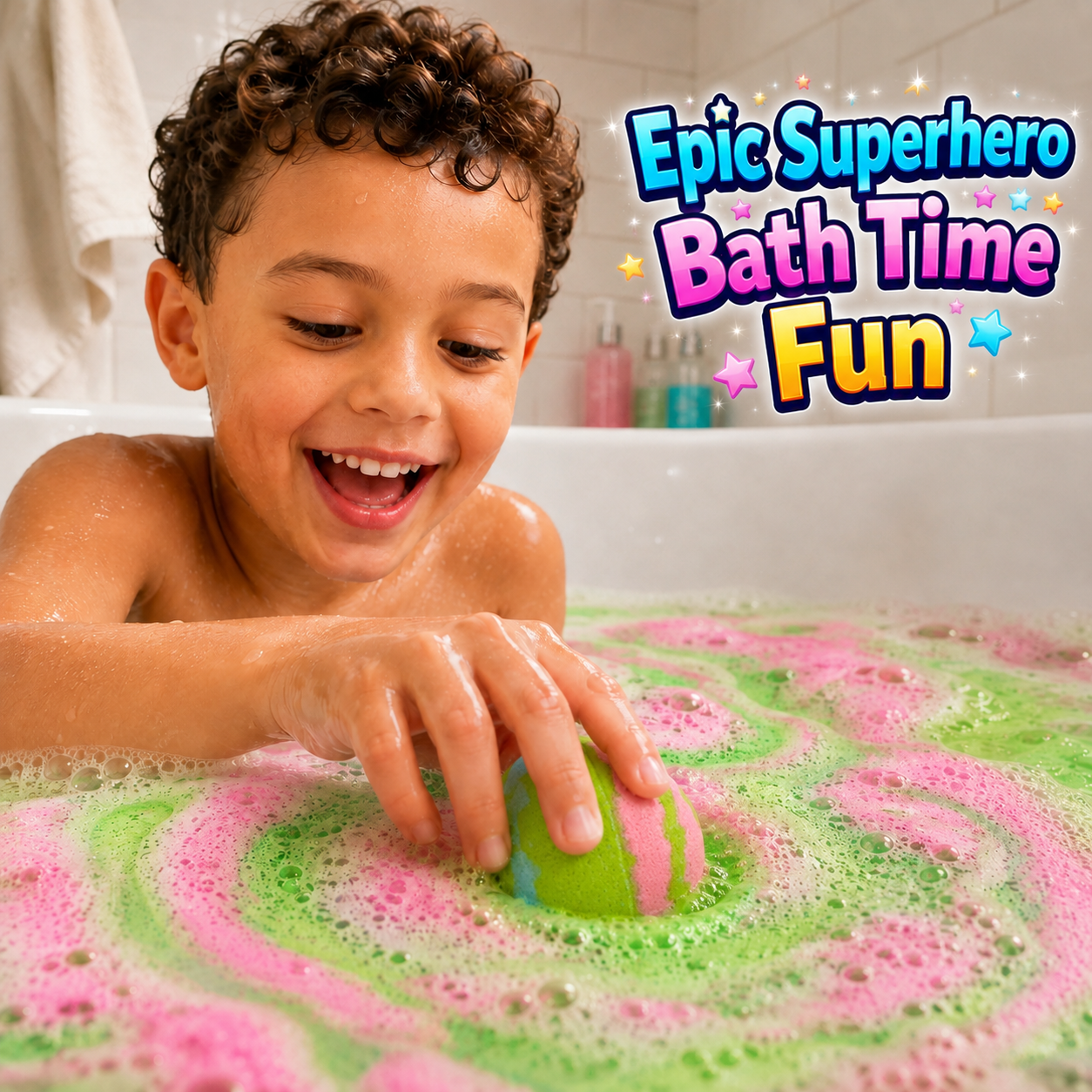 1pc Epic Superhero Bath Bomb - Green