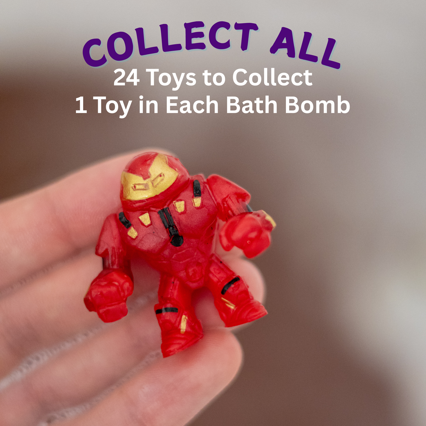 EvolutionUSA 1pc Epic Superhero Bath Bombs for Kids – Super Hero Bath Bomb with Toy Inside, Lush Children Bathbomb Easter, Organic Bathbomb with Surprise Inside, Fun Superhero Bath Fizzer Valentines