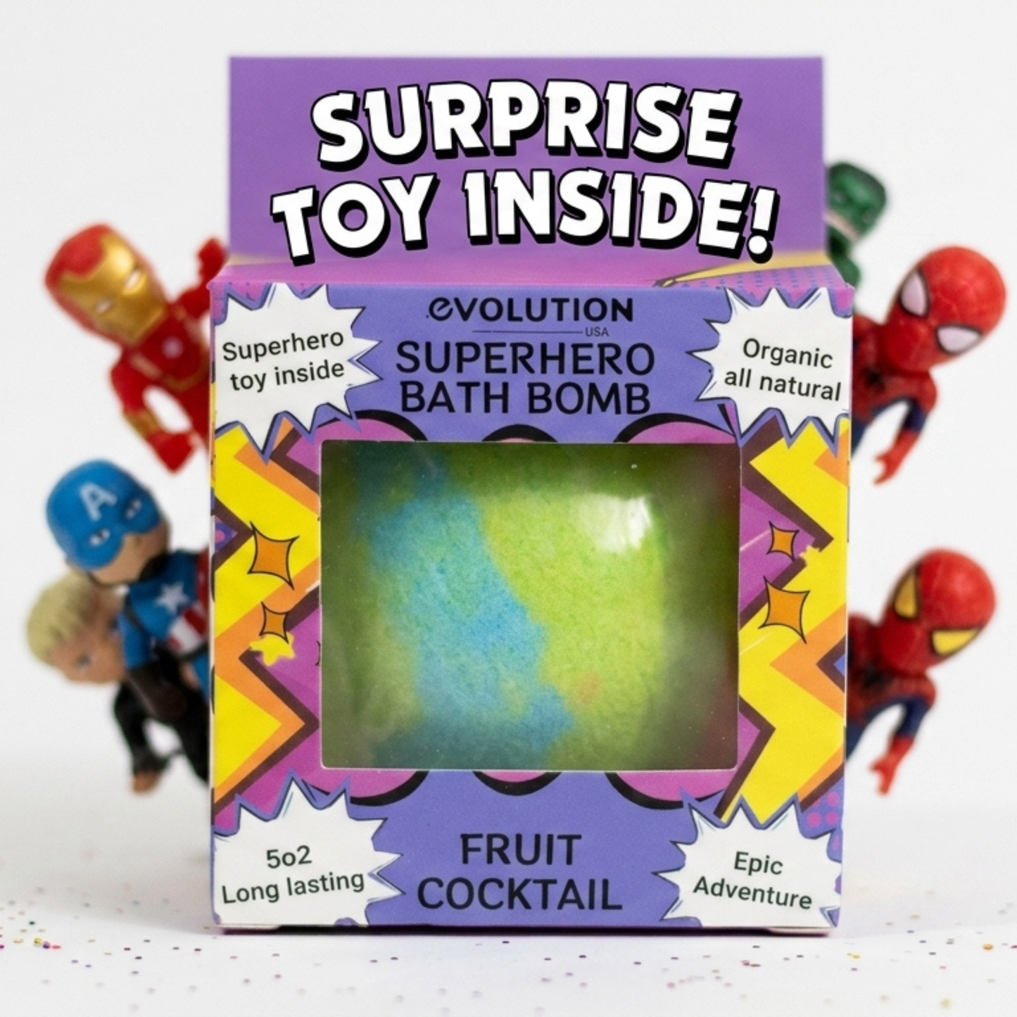 1pc Epic Superhero Bath Bomb - Green