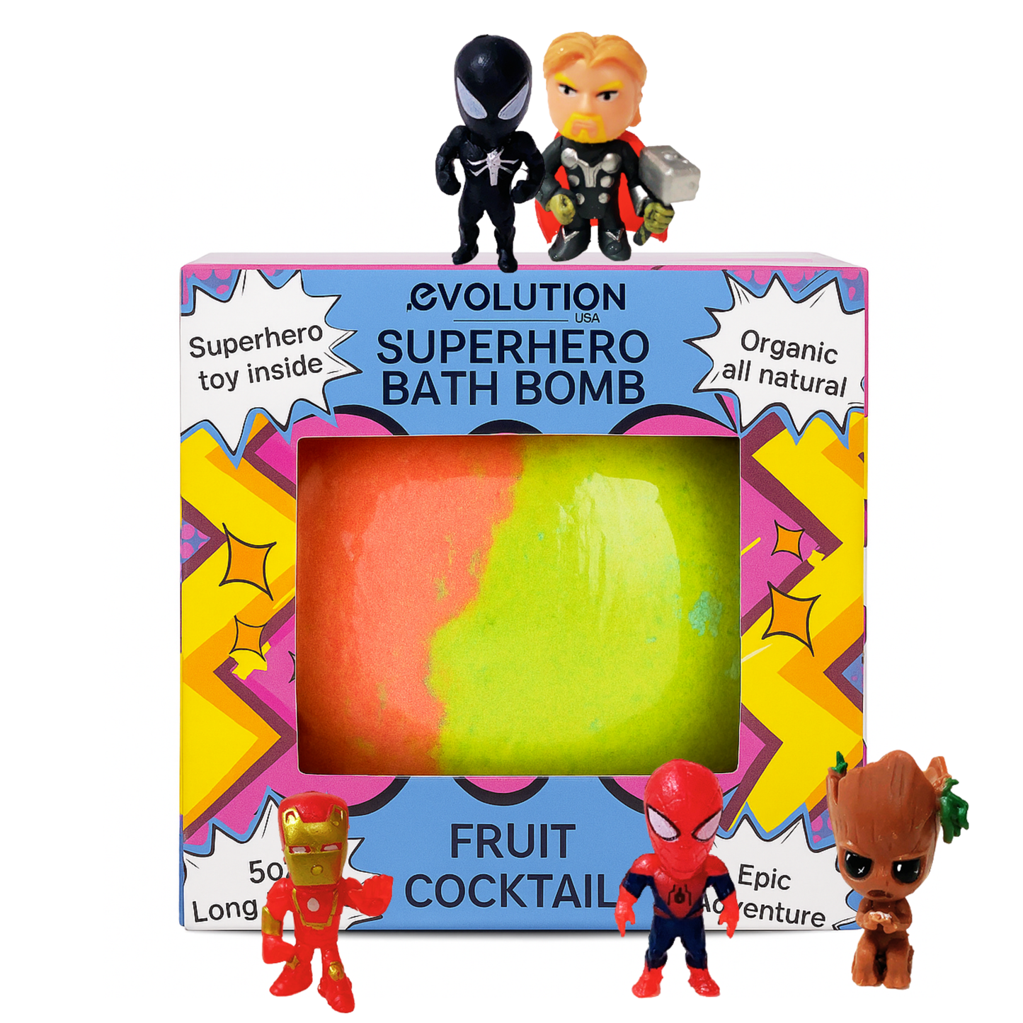 1 Space & 2 Superhero Single Bath Bombs Bundle