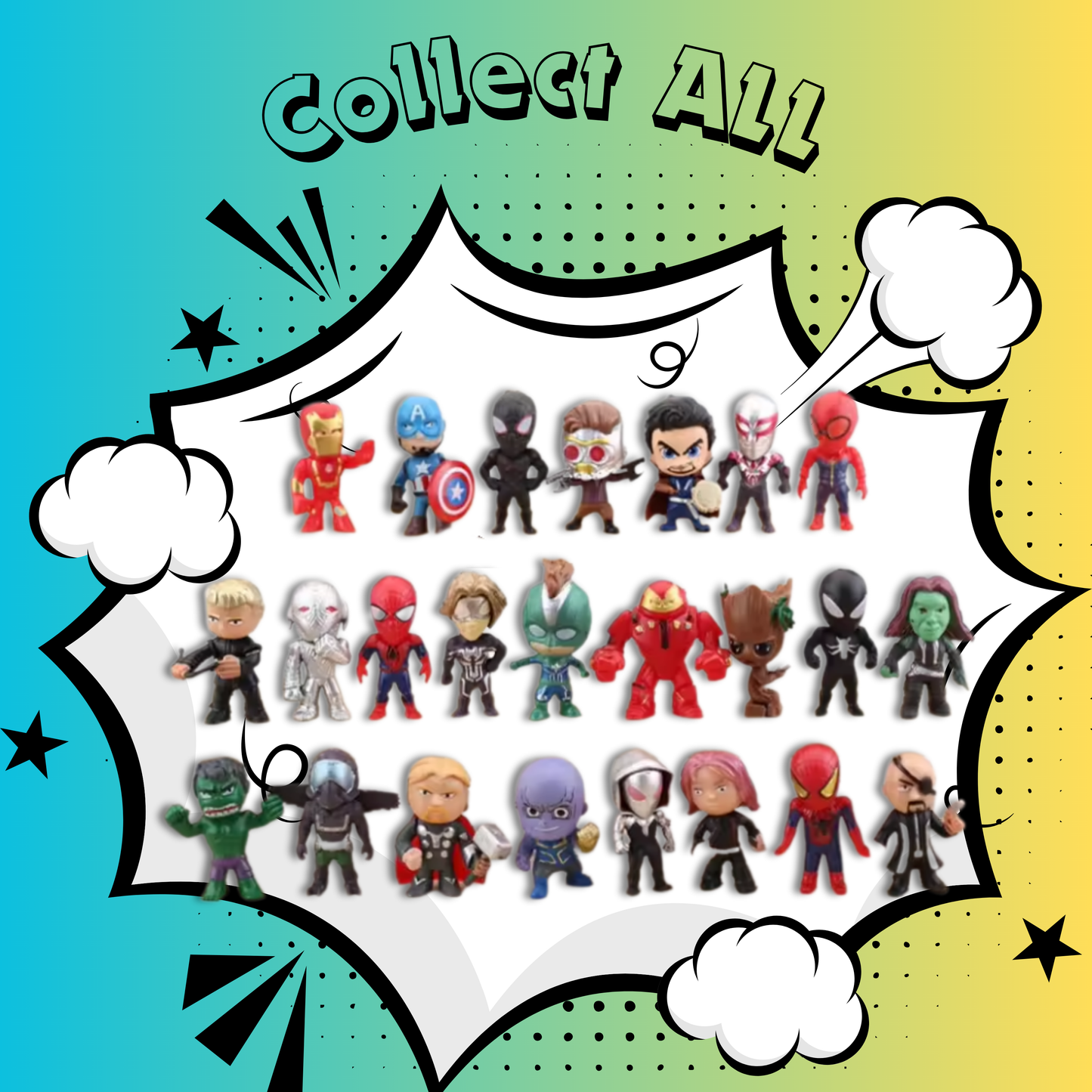 6pc & 1pc Epic Superhero Bundle - purple