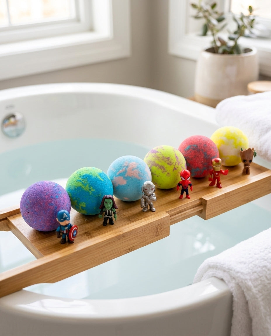 6pc Epic Superhero Bath Bombs - Purple