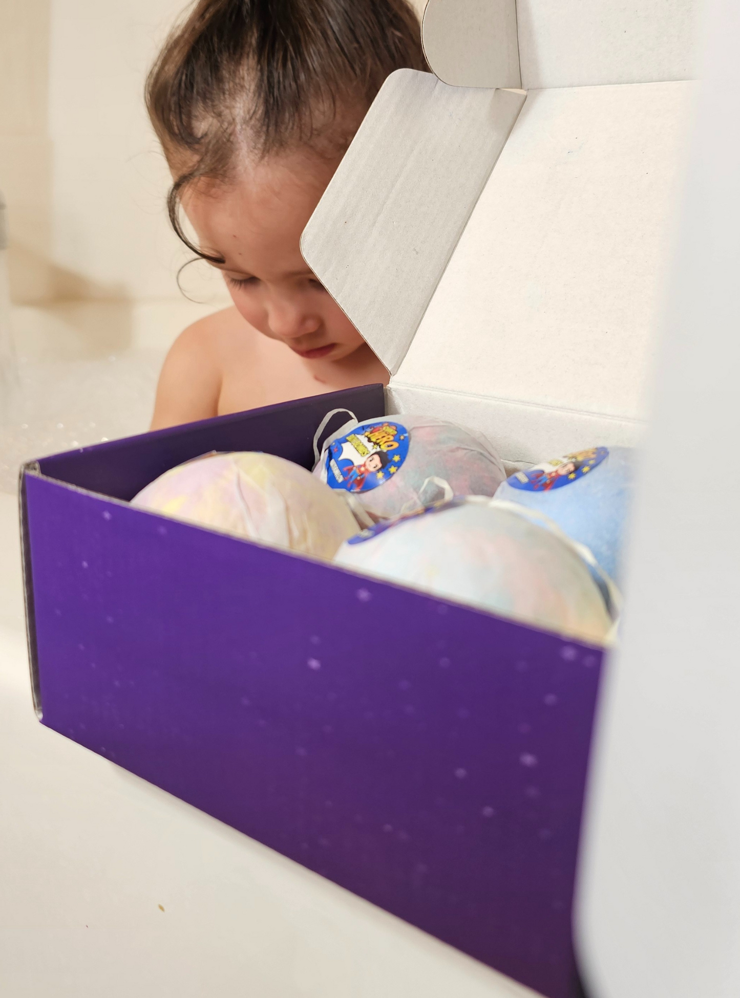 EvolutionUSA 6pc Epic Superhero Bath Bombs for Kids