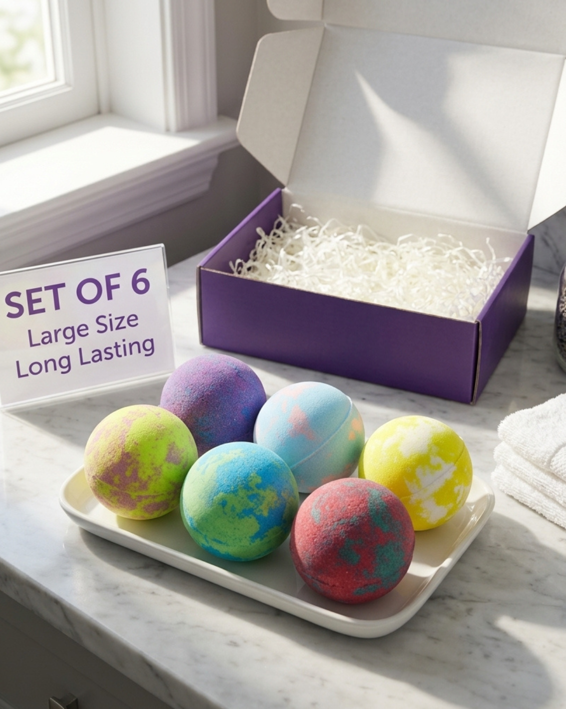 6pc Epic Superhero Bath Bombs - Purple