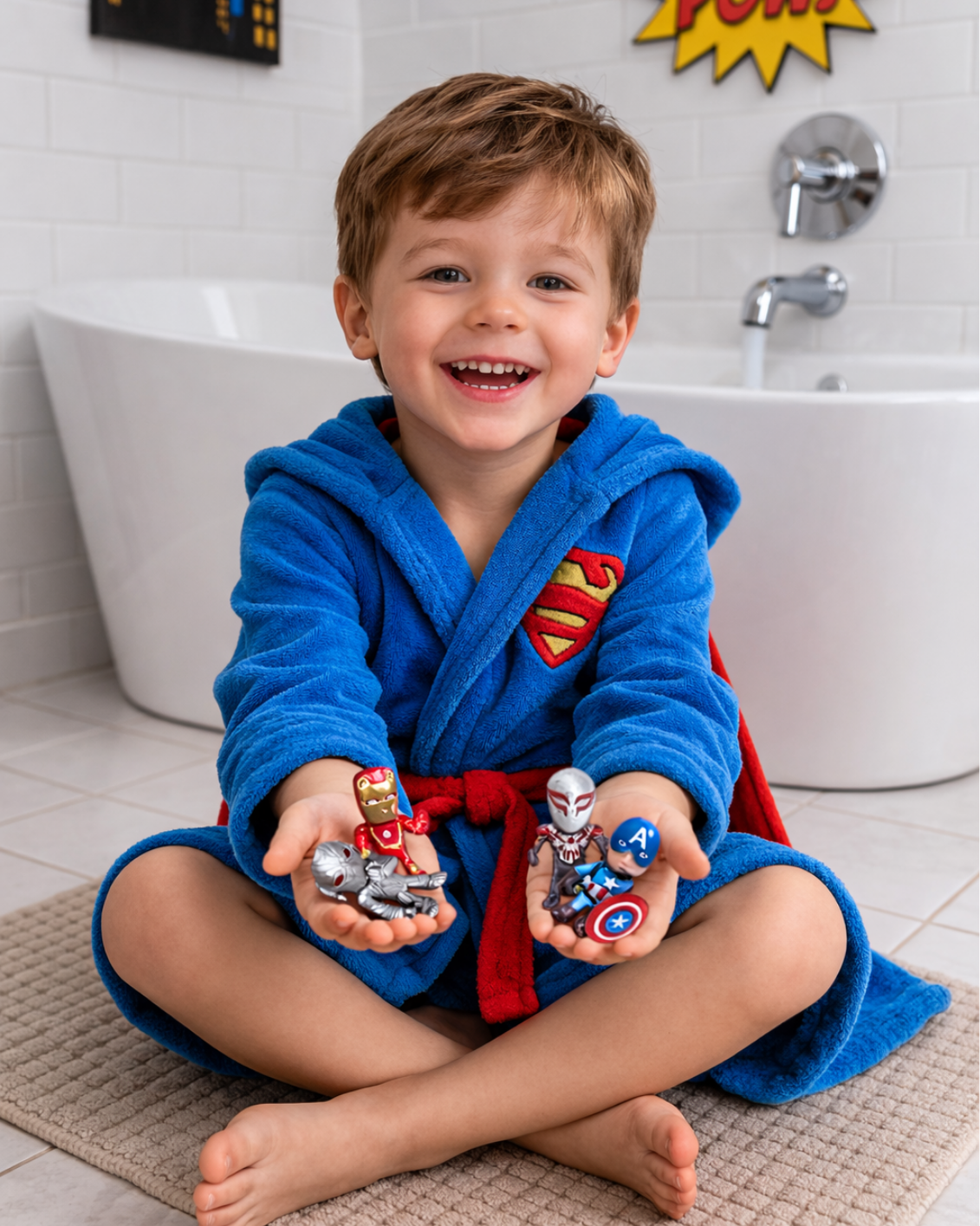 EvolutionUSA 6pc Epic Superhero Bath Bombs for Kids