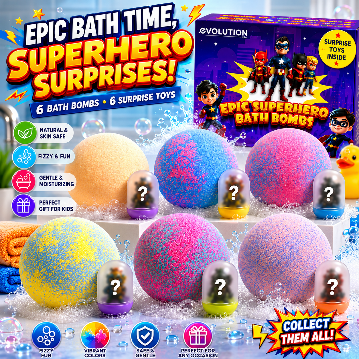 6pc & 1pc Epic Superhero Bundle - purple