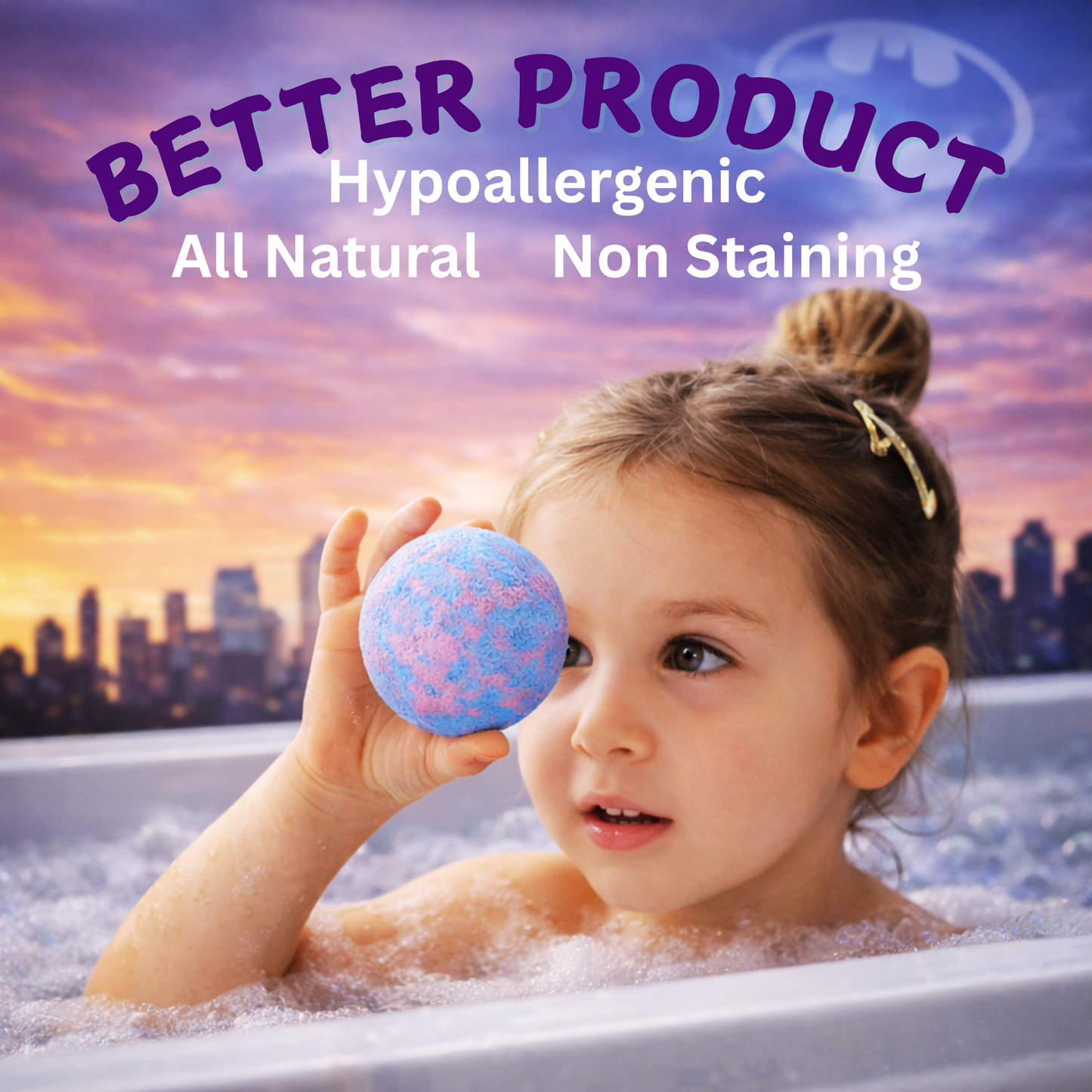 EvolutionUSA 6pc Epic Superhero Bath Bombs for Kids