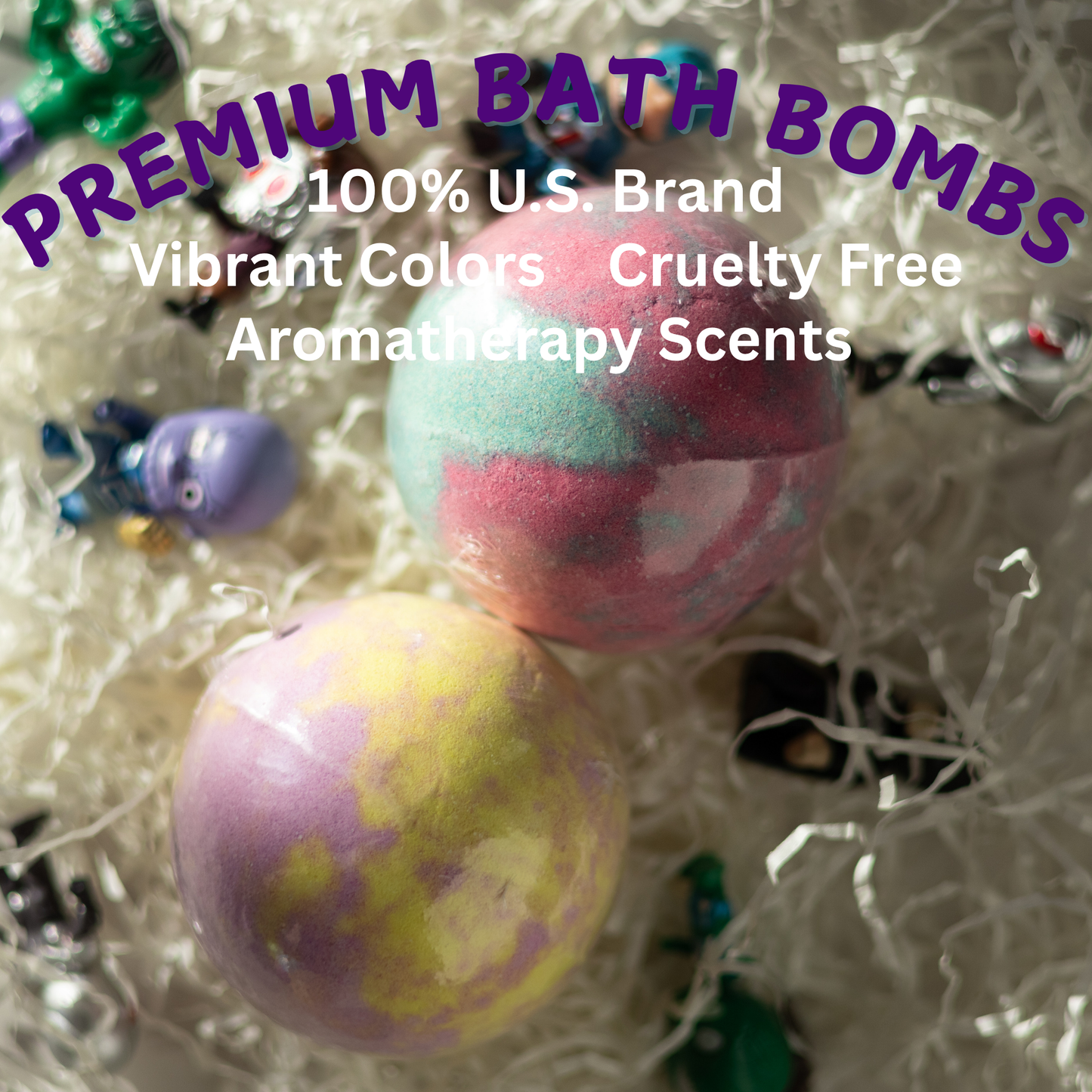EvolutionUSA 6pc Epic Superhero Bath Bombs for Kids