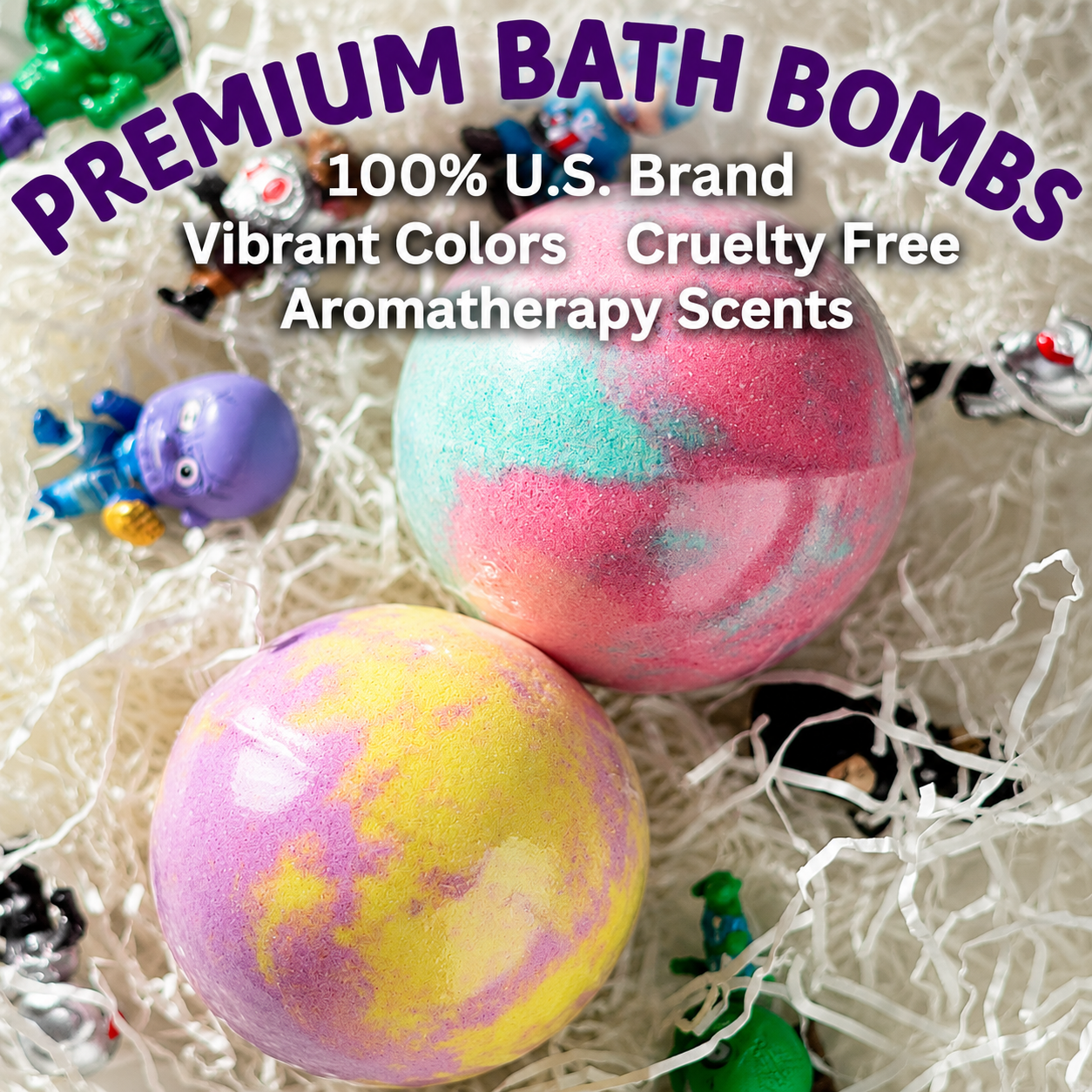 6pc Epic Superhero Bath Bombs - Purple