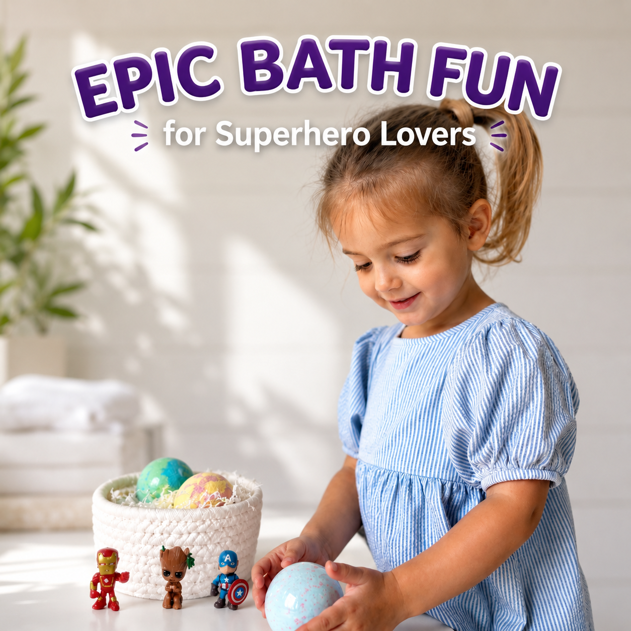 6pc Epic Superhero Bath Bombs - Purple