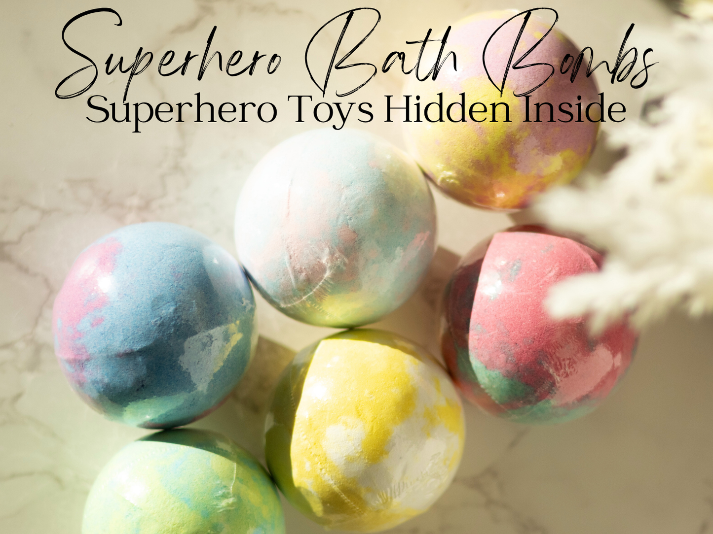 EvolutionUSA 6pc Epic Superhero Bath Bombs for Kids
