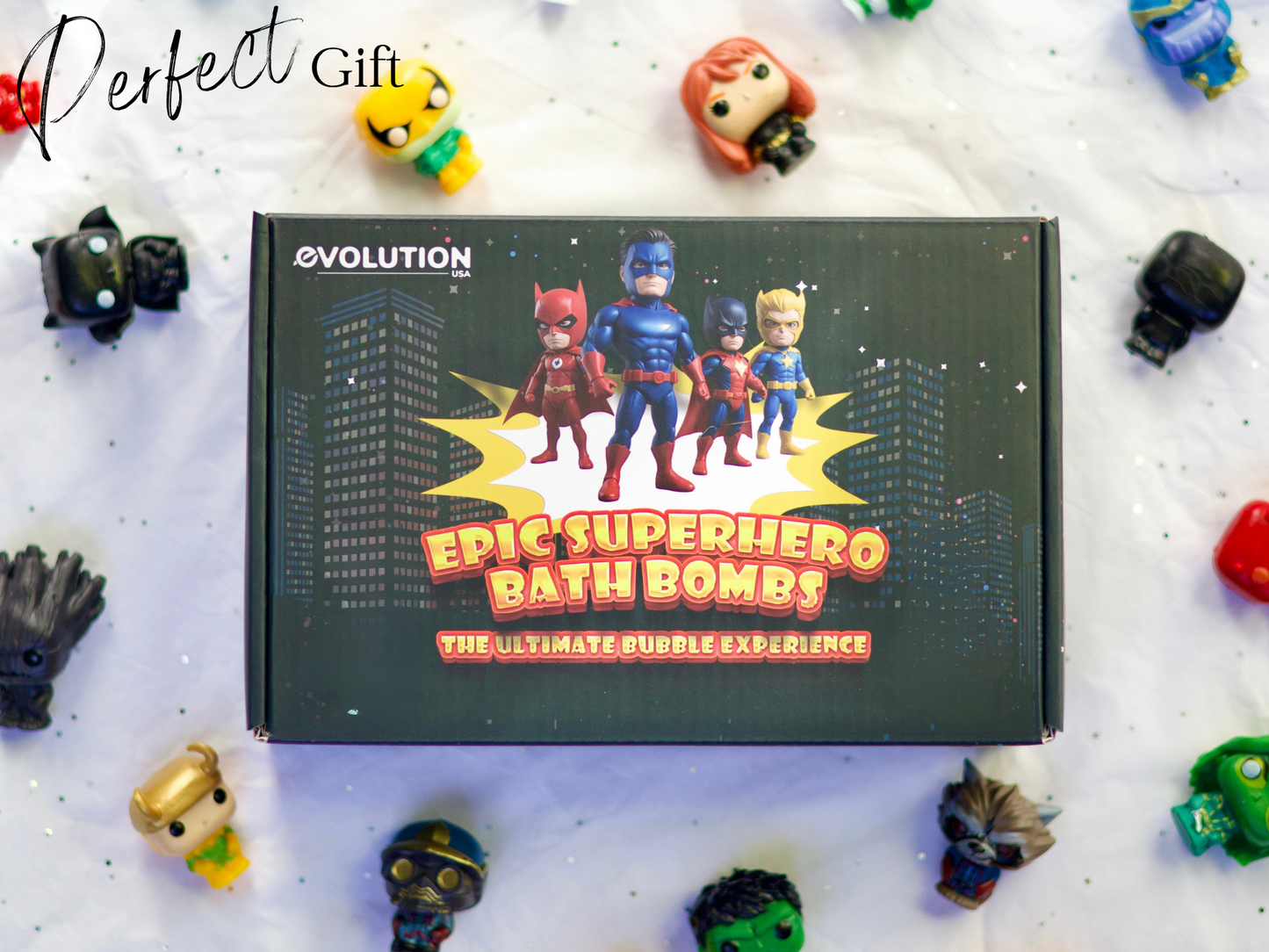 6pc & 1pc Epic Superhero Bundle - black