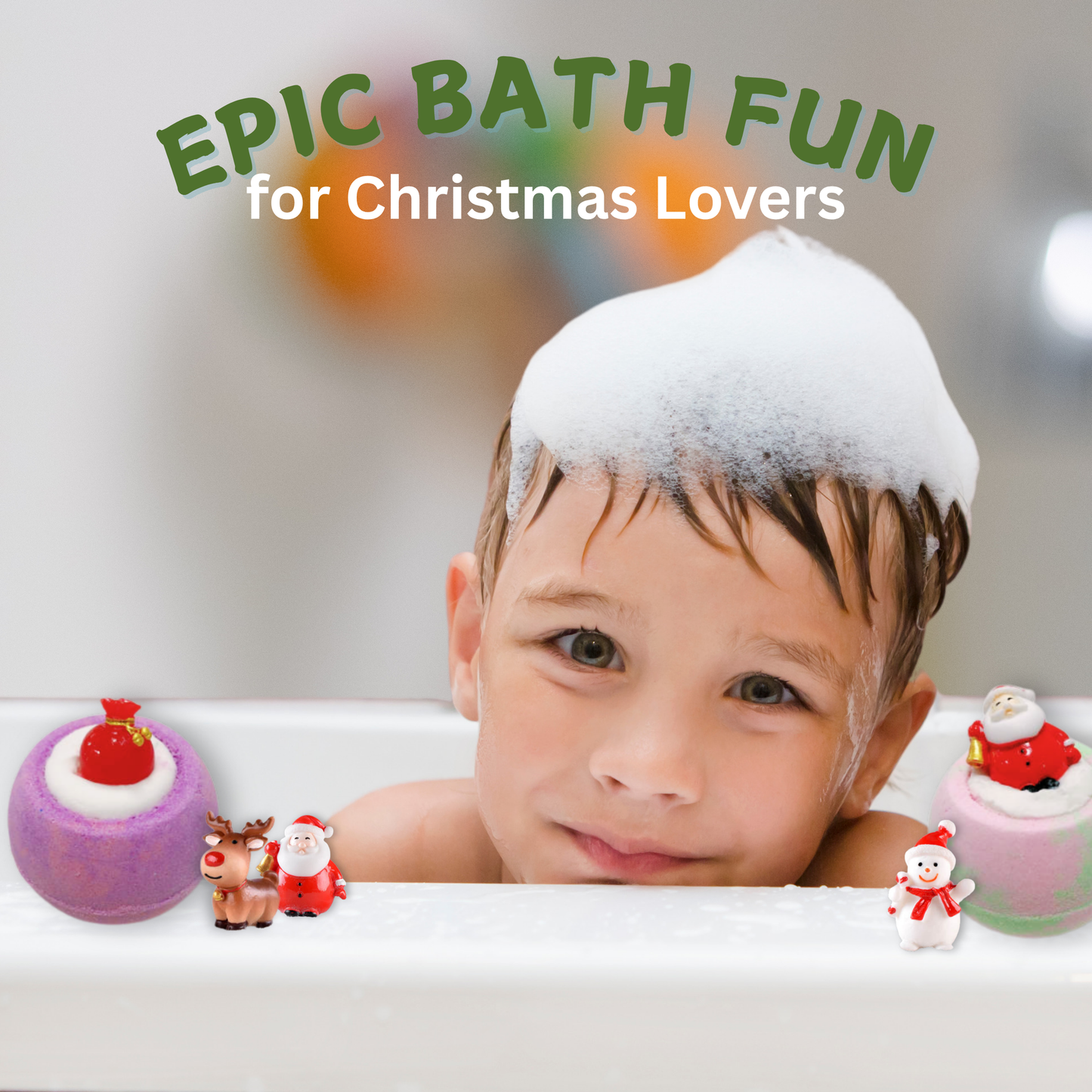 EvolutionUSA - 12pc Christmas Bath Bombs for Kids