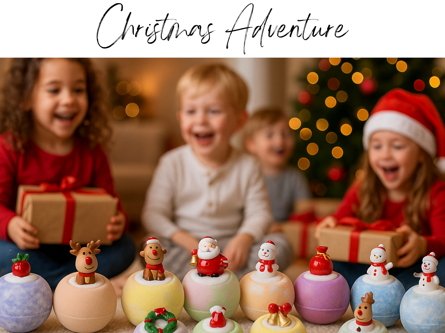 EvolutionUSA - 12pc Christmas Bath Bombs for Kids