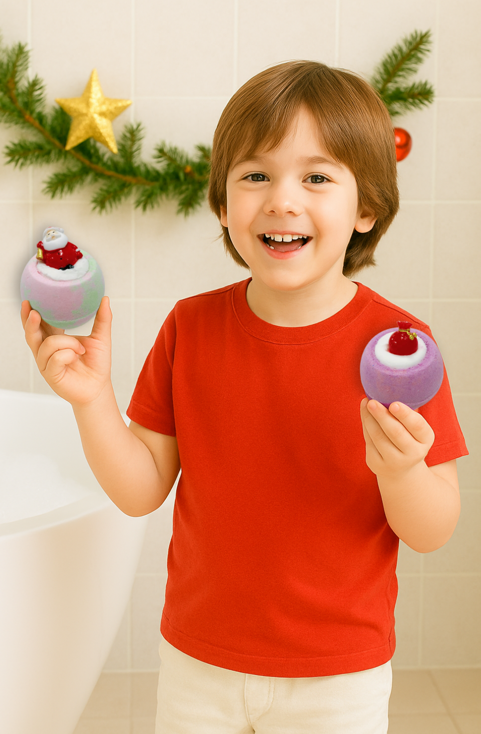 EvolutionUSA - 12pc Christmas Bath Bombs for Kids