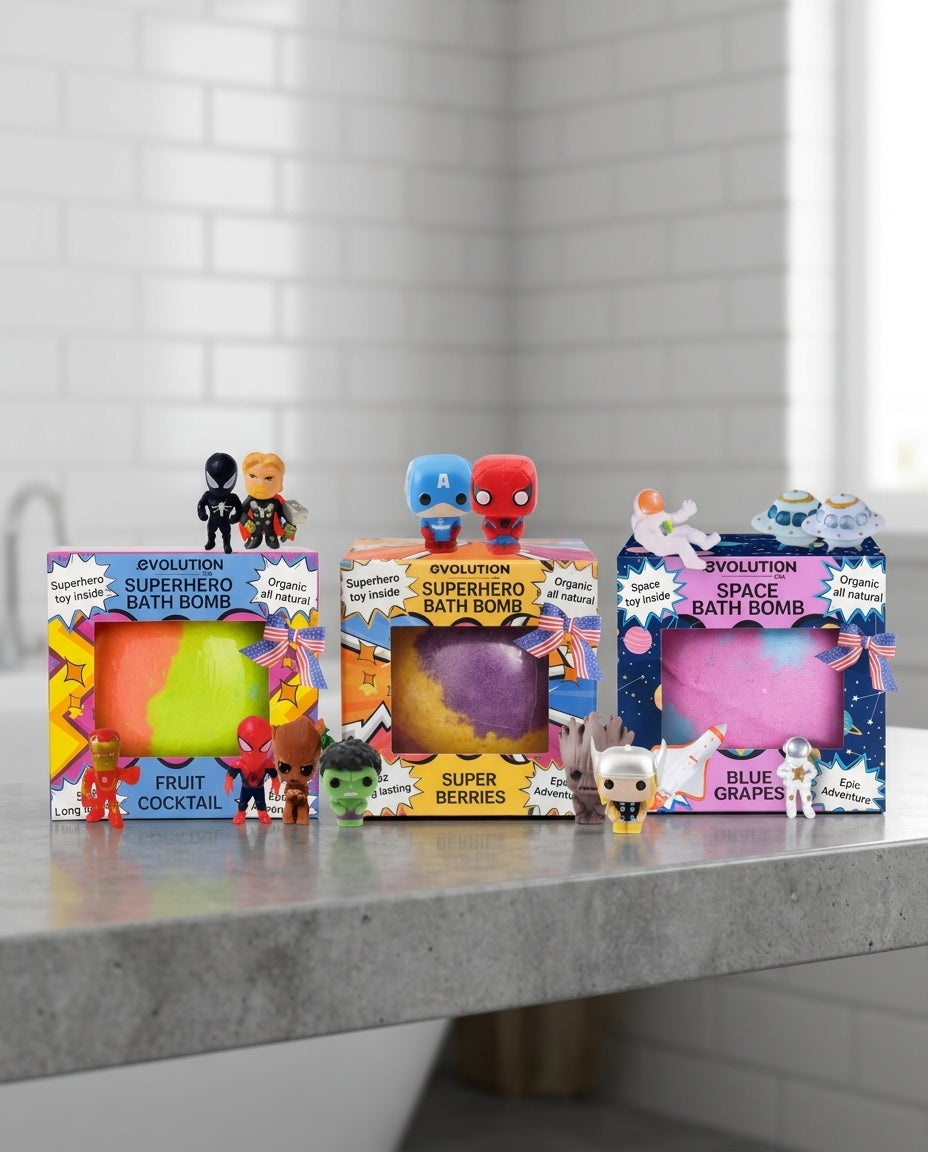1pc Epic Superhero Bath Bomb - Red